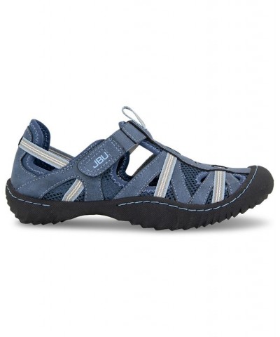 Women's Regional Water-Ready Strappy Sandal Flats Blue $31.60 Shoes