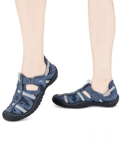 Women's Regional Water-Ready Strappy Sandal Flats Blue $31.60 Shoes