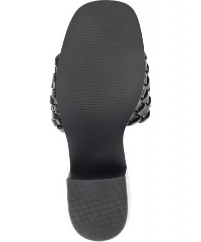 Women's Fylicia Woven Sandals Black $34.85 Shoes