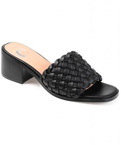 Women's Fylicia Woven Sandals Black $34.85 Shoes