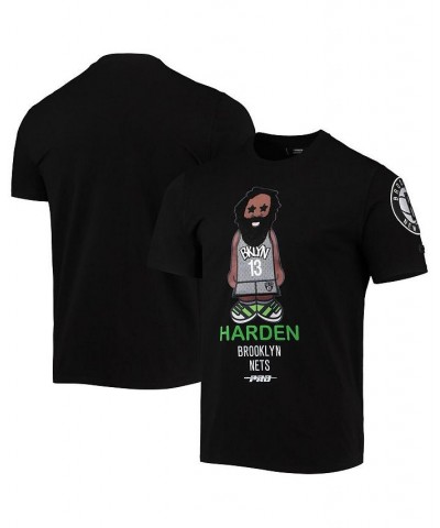 Men's James Harden Black Brooklyn Nets Caricature T-shirt $33.79 T-Shirts