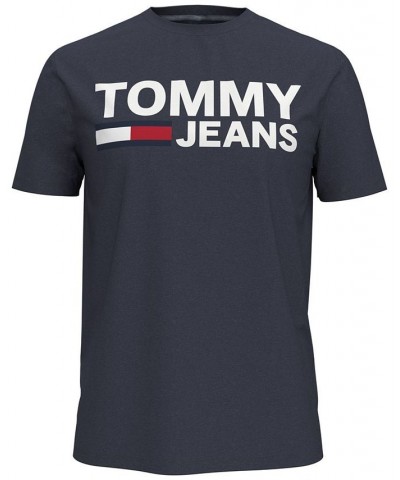 Tommy Hilfiger Men's Lock Up Logo Graphic T-Shirt Blue $22.54 T-Shirts