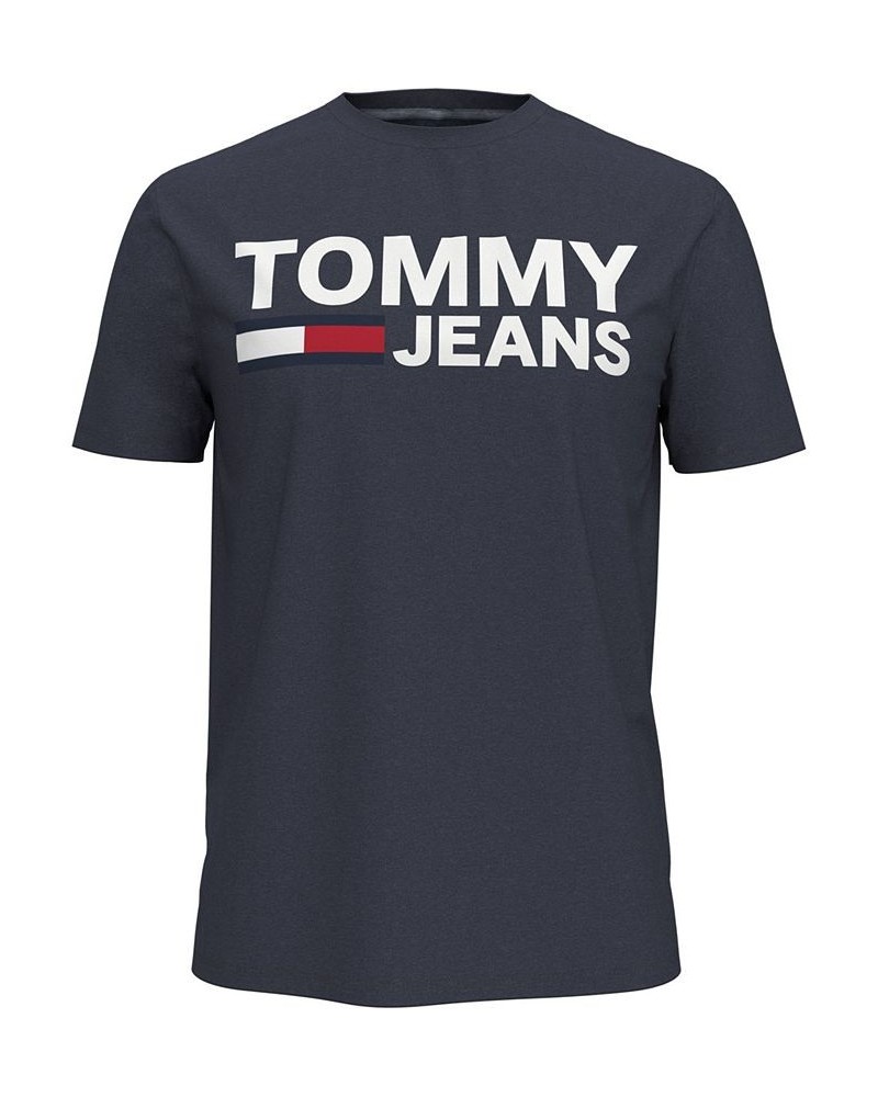 Tommy Hilfiger Men's Lock Up Logo Graphic T-Shirt Blue $22.54 T-Shirts