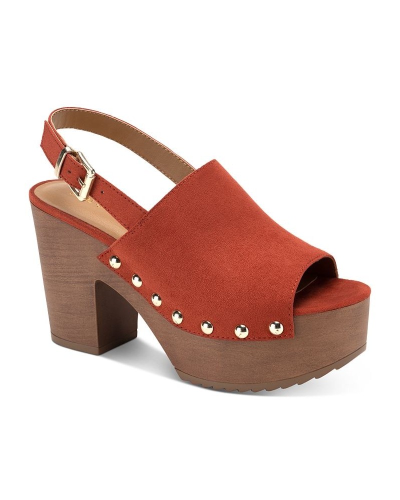 Rayaell Dress Sandals Red $32.60 Shoes