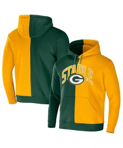 Men's NFL X Staple Hunter Green, Yellow Green Bay Packers Split Logo Pullover Hoodie $28.38 Sweatshirt