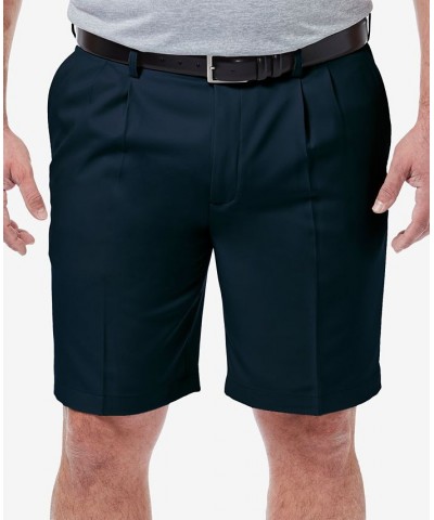 Men's Big & Tall Cool 18 PRO Classic-Fit Stretch Pleated 9.5" Shorts Navy $30.24 Shorts