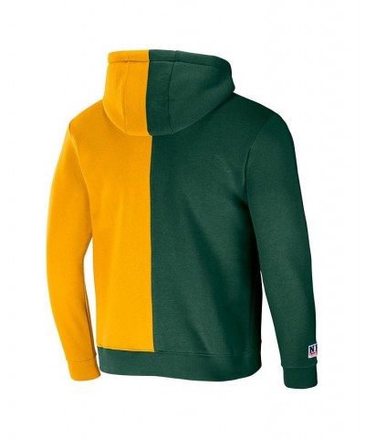 Men's NFL X Staple Hunter Green, Yellow Green Bay Packers Split Logo Pullover Hoodie $28.38 Sweatshirt