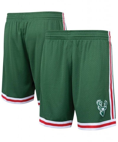 Men's Hunter Green Milwaukee Bucks Hardwood Classics Primary Logo Swingman Shorts $43.20 Shorts