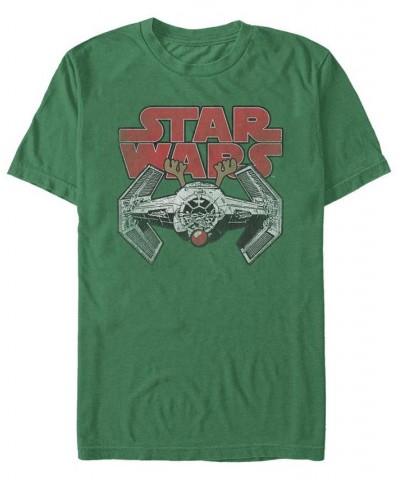 Men's Rudolf Tie Short Sleeve Crew T-shirt Green $14.35 T-Shirts