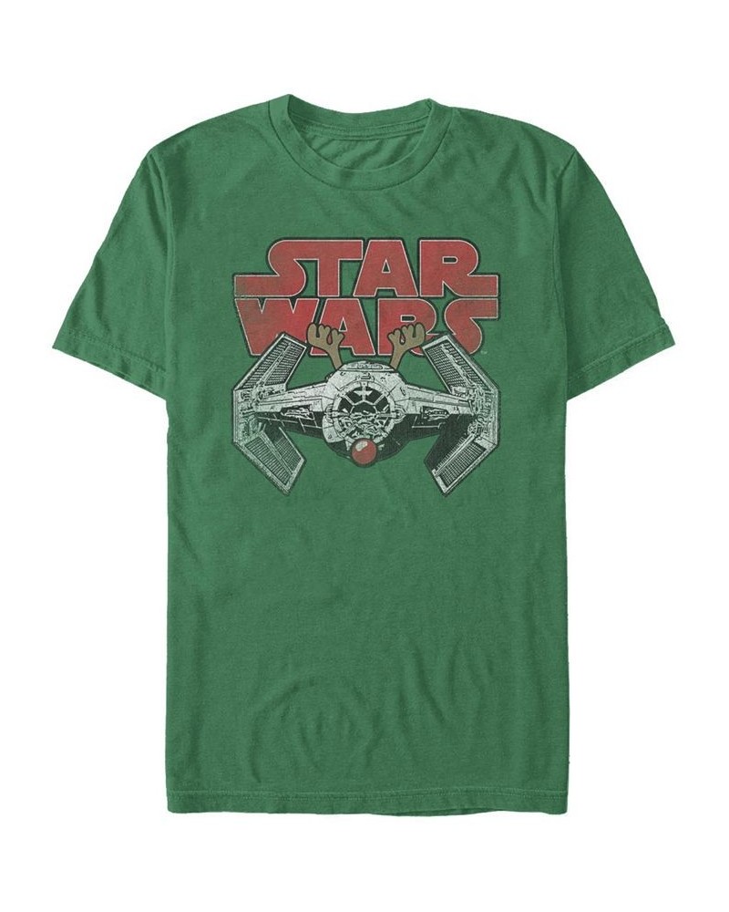 Men's Rudolf Tie Short Sleeve Crew T-shirt Green $14.35 T-Shirts