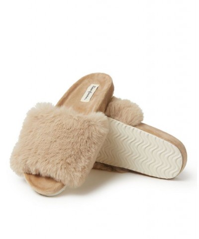 Women's Milly Pile Molded Footbed Slide Tan/Beige $26.52 Shoes