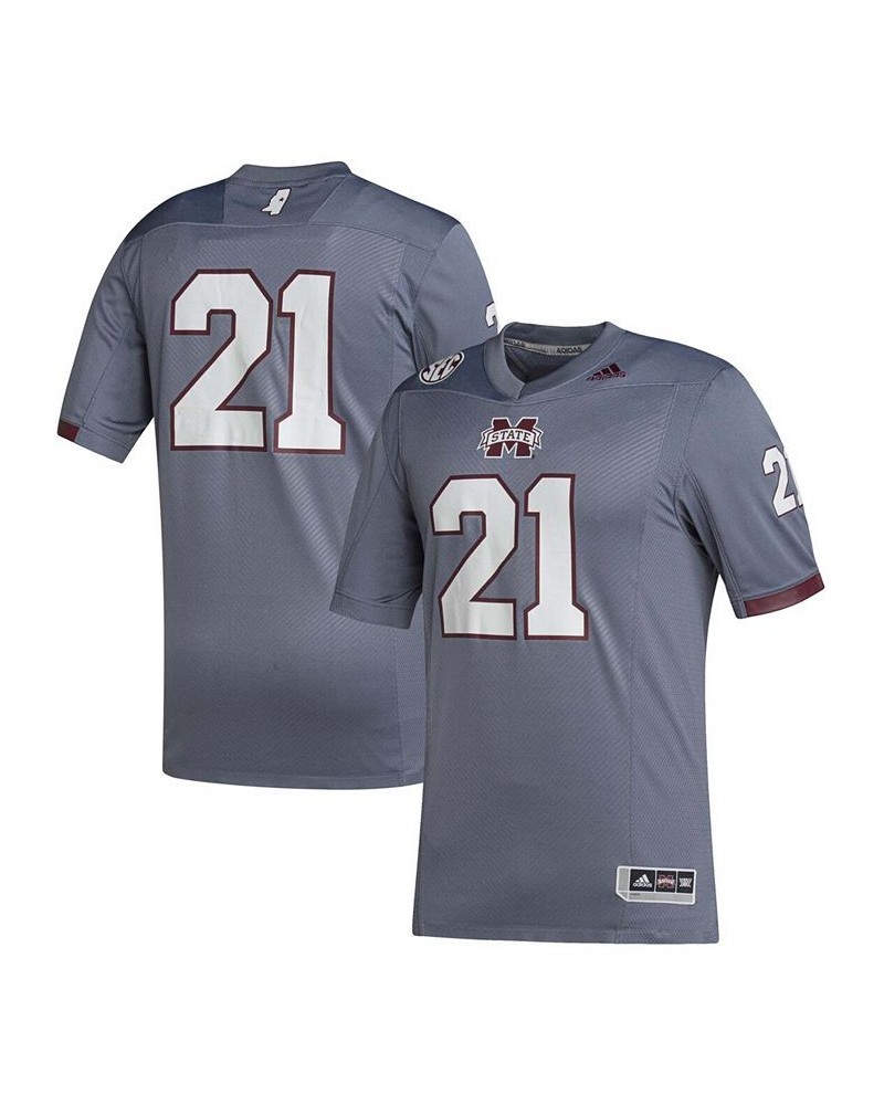 Men's 21 Gray Mississippi State Bulldogs Premier Strategy Jersey $65.00 Jersey