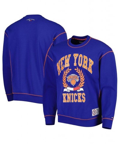 Men's Blue New York Knicks Peter French Terry Pullover Sweatshirt $28.59 Sweatshirt