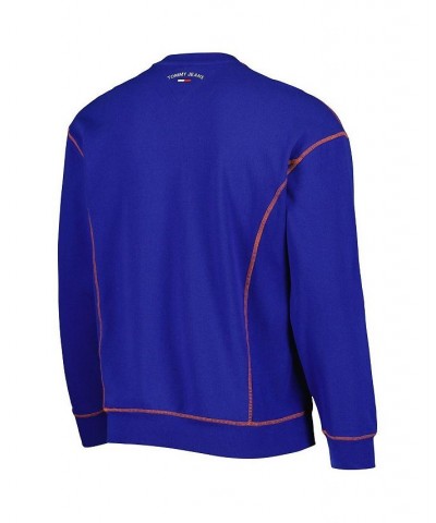 Men's Blue New York Knicks Peter French Terry Pullover Sweatshirt $28.59 Sweatshirt