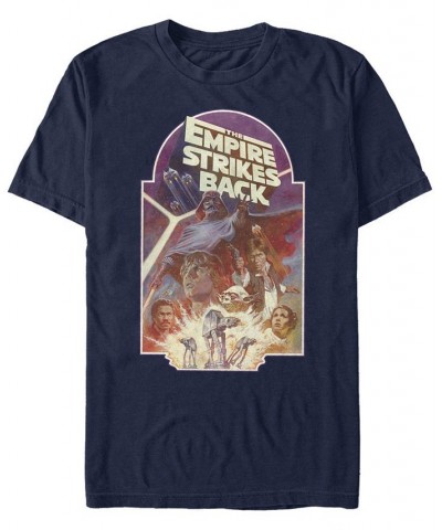 Men's The Empire Strikes Back Short Sleeve Crew T-shirt Blue $16.10 T-Shirts