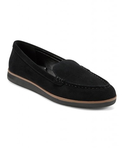 Women's Shutter Pointy Toe Casual Slip-on Loafers Black Patent Leather $49.50 Shoes