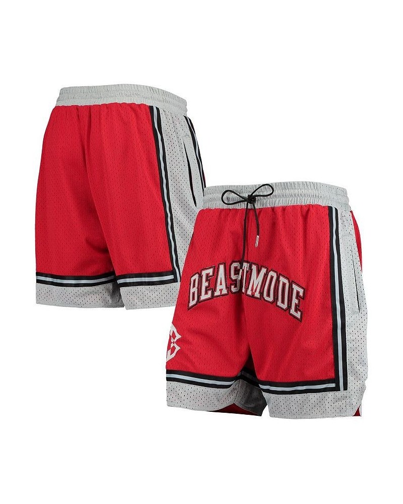 Men's Gray, Red Beast Mode Basketball Shorts $33.00 Shorts