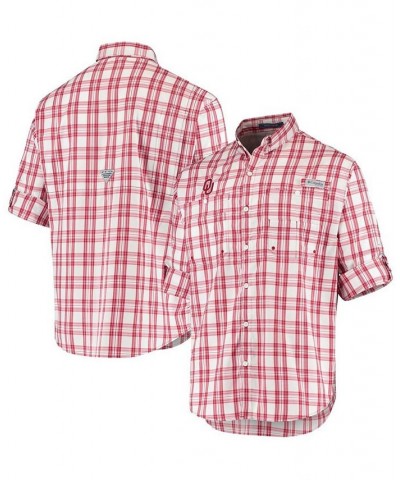 Men's Oklahoma Sooners Gingham Collegiate Super Tamiami Omni-Shade Shirt $38.70 Shirts