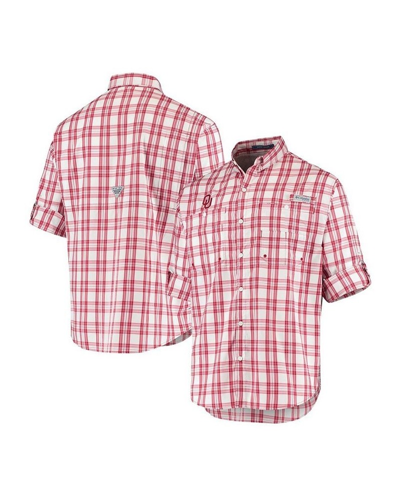 Men's Oklahoma Sooners Gingham Collegiate Super Tamiami Omni-Shade Shirt $38.70 Shirts