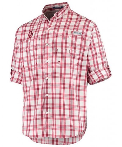 Men's Oklahoma Sooners Gingham Collegiate Super Tamiami Omni-Shade Shirt $38.70 Shirts