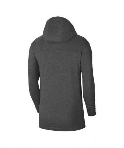 Men's Heathered Charcoal Michigan State Spartans Off-Field Performance Long Sleeve Hoodie T-shirt $28.52 T-Shirts