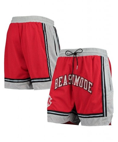 Men's Gray, Red Beast Mode Basketball Shorts $33.00 Shorts