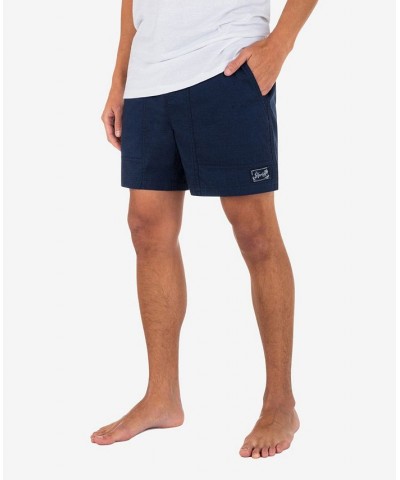 Men's Baja Slub Volley Drawcord Shorts Blue $26.52 Shorts