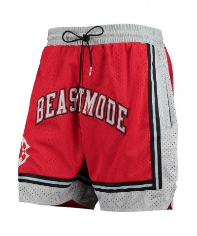 Men's Gray, Red Beast Mode Basketball Shorts $33.00 Shorts