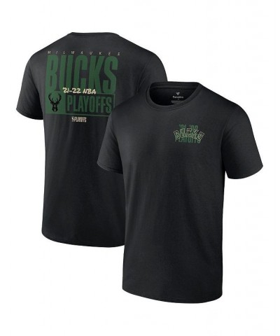 Men's Black Milwaukee Bucks 2022 NBA Playoffs Dunk T-shirt $17.48 T-Shirts