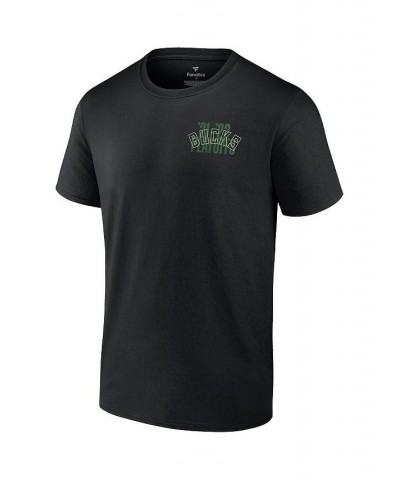 Men's Black Milwaukee Bucks 2022 NBA Playoffs Dunk T-shirt $17.48 T-Shirts