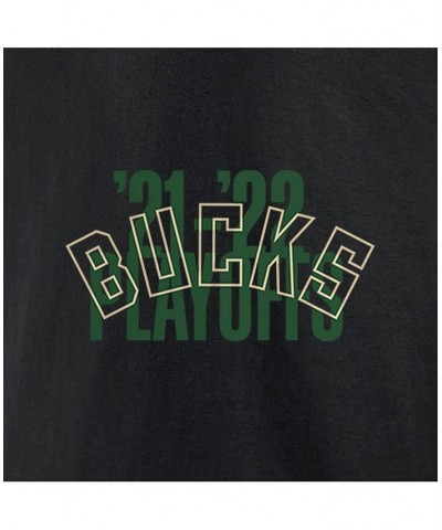 Men's Black Milwaukee Bucks 2022 NBA Playoffs Dunk T-shirt $17.48 T-Shirts