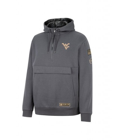 Men's Charcoal West Virginia Mountaineers OHT Military-Inspired Appreciation Quarter-Zip Hoodie $35.69 Sweatshirt