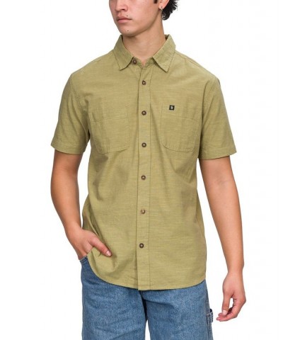 Men's Hughes Short Sleeve Button Up Shirt Green $16.33 Shirts