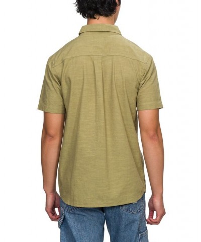 Men's Hughes Short Sleeve Button Up Shirt Green $16.33 Shirts