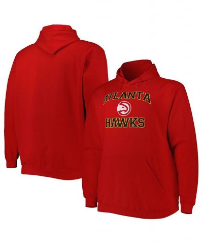 Men's Red Atlanta Hawks Big and Tall Heart and Soul Pullover Hoodie $41.59 Sweatshirt