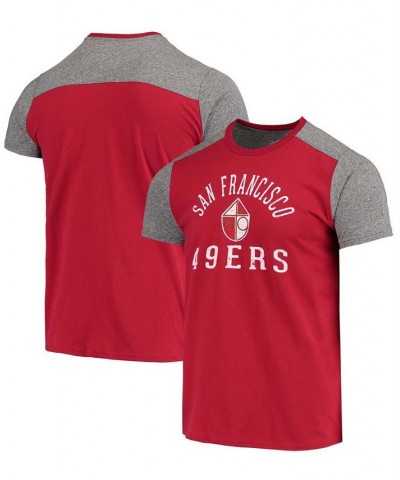 Men's Scarlet, Heathered Gray San Francisco 49Ers Gridiron Classics Field Goal Slub T-shirt $24.75 T-Shirts