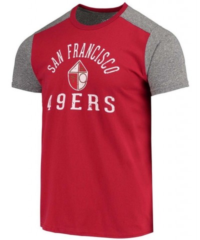 Men's Scarlet, Heathered Gray San Francisco 49Ers Gridiron Classics Field Goal Slub T-shirt $24.75 T-Shirts