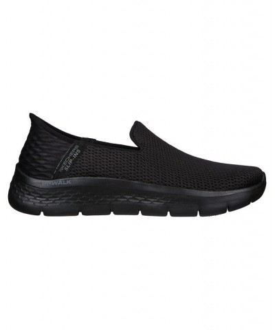 Women's Slip-Ins- GO WALK FLEX - Relish Slip-On Wide Width Walking Sneakers Black $40.80 Shoes