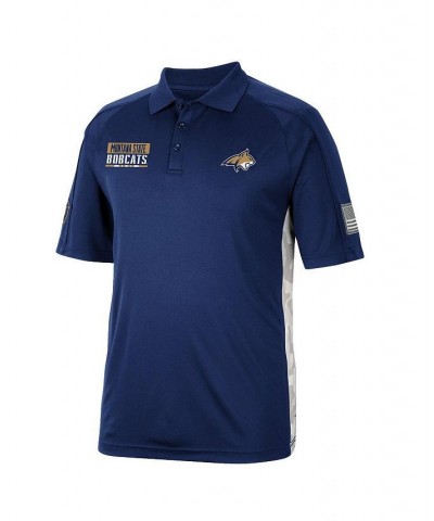 Men's Navy Montana State Bobcats OHT Military-Inspired Appreciation Snow Camo Polo Shirt $24.60 Polo Shirts