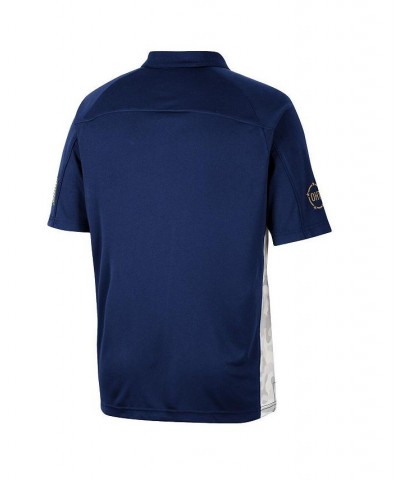 Men's Navy Montana State Bobcats OHT Military-Inspired Appreciation Snow Camo Polo Shirt $24.60 Polo Shirts