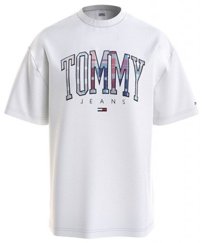 Tommy Hilfiger Men's Classic-Fit Tartan Logo-Graphic T-Shirt White $19.35 T-Shirts