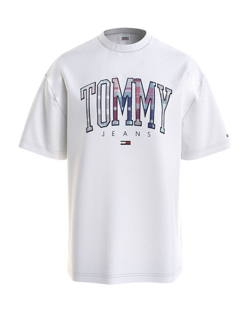 Tommy Hilfiger Men's Classic-Fit Tartan Logo-Graphic T-Shirt White $19.35 T-Shirts