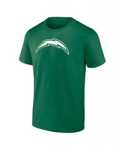 Men's Branded Justin Herbert Green Los Angeles Chargers St. Patrick's Day Icon Player T-shirt $13.94 T-Shirts