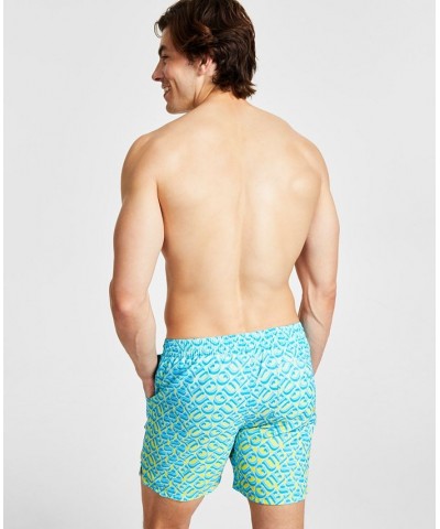 Men's Island Graphic Drawstring Swim Trunks Orange $32.39 Swimsuits