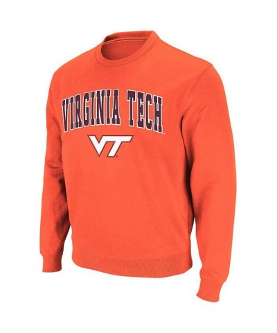 Men's Orange Virginia Tech Hokies Arch and Logo Crew Neck Sweatshirt $26.40 Sweatshirt