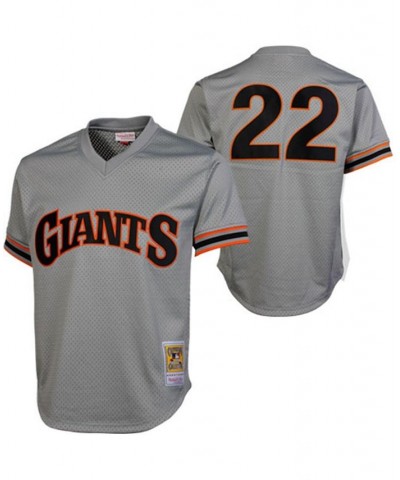 Men's Will Clark San Francisco Giants 1989 Authentic Cooperstown Collection Batting Practice Jersey - Gray $41.80 Jersey