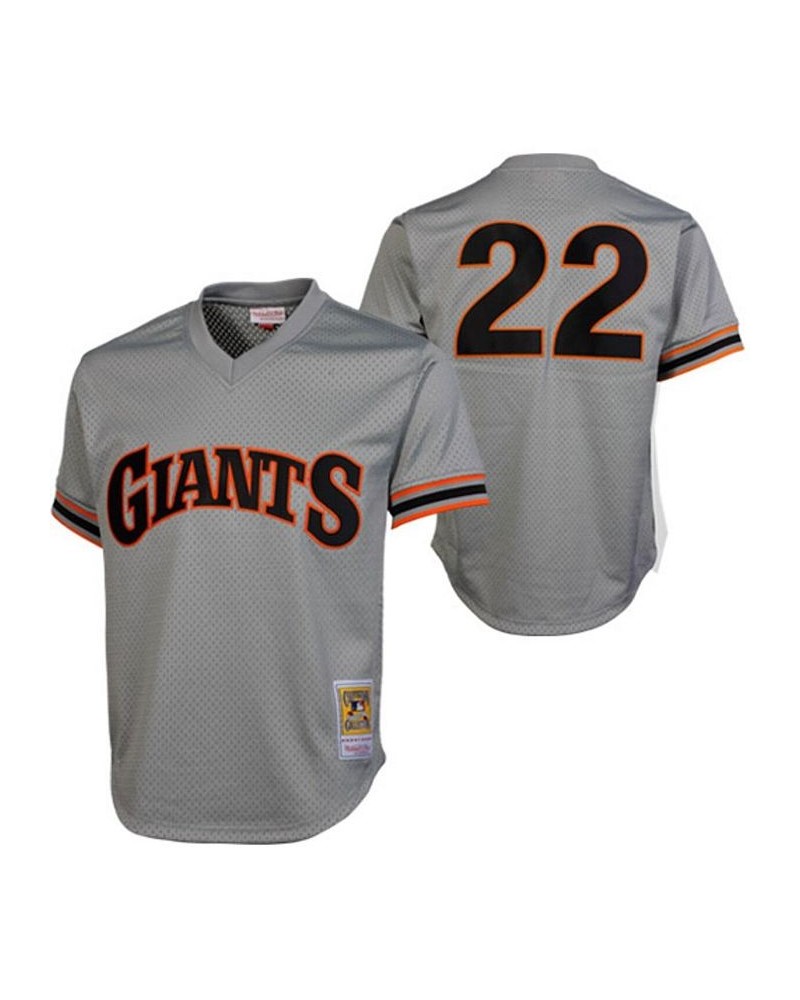 Men's Will Clark San Francisco Giants 1989 Authentic Cooperstown Collection Batting Practice Jersey - Gray $41.80 Jersey