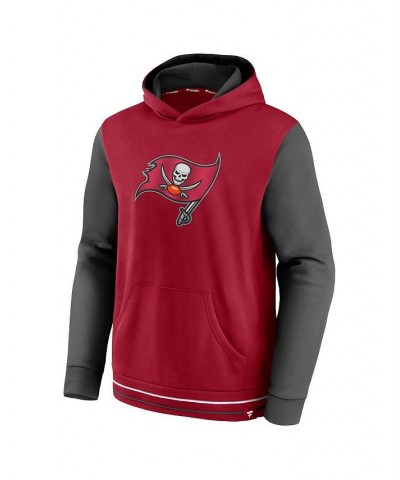 Men's Branded Red, Pewter Tampa Bay Buccaneers Block Party Pullover Hoodie $32.99 Sweatshirt