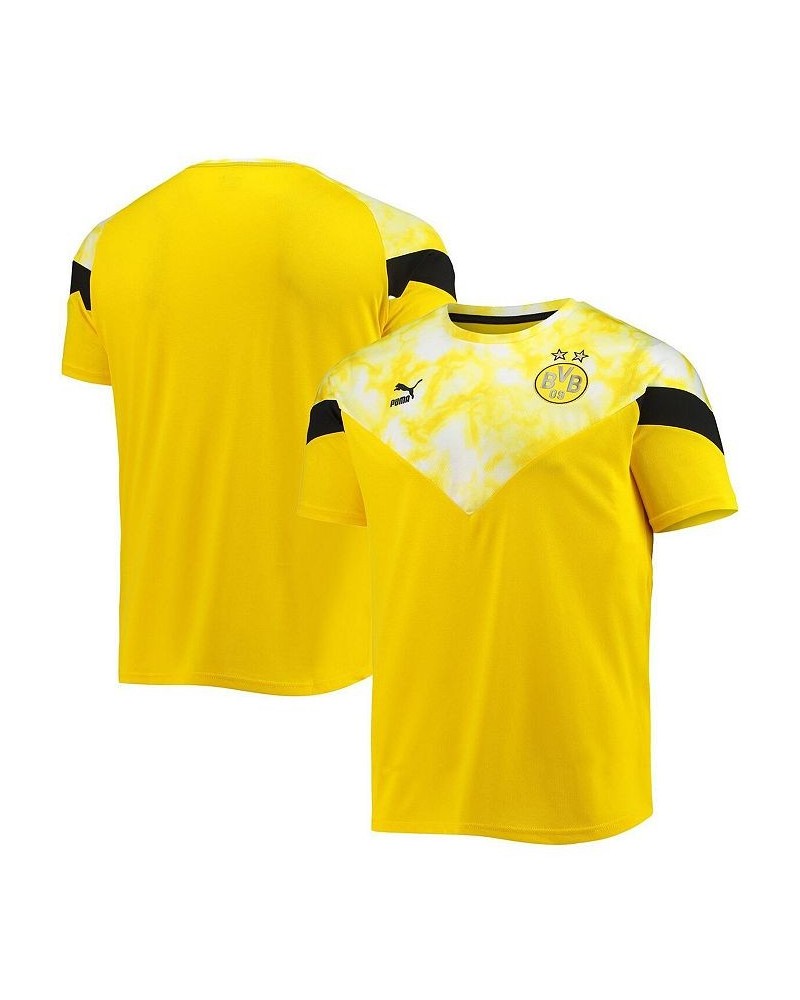 Men's Yellow Borussia Dortmund Iconic DryCELL Training T-shirt $27.00 T-Shirts