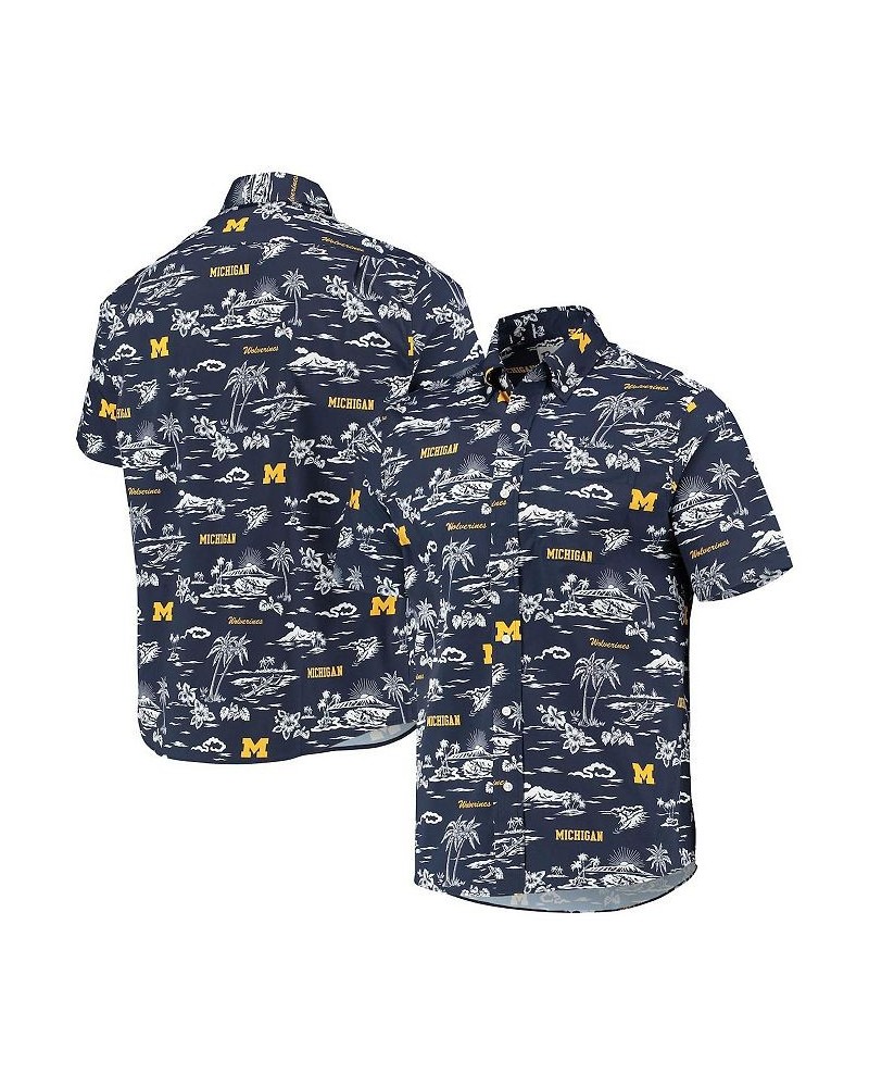 Men's Navy Michigan Wolverines Classic Button-Down Shirt $48.10 Shirts